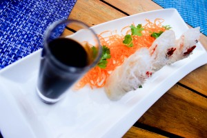Rice Paper Spring Roll with Hoisin Sauce