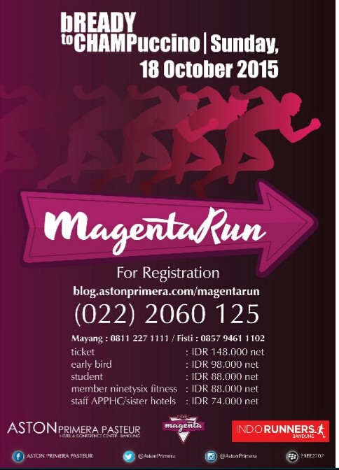 Ikutan Yuk, Magenta Run Aston Primera Pasteur Tanggal 18 Oktober