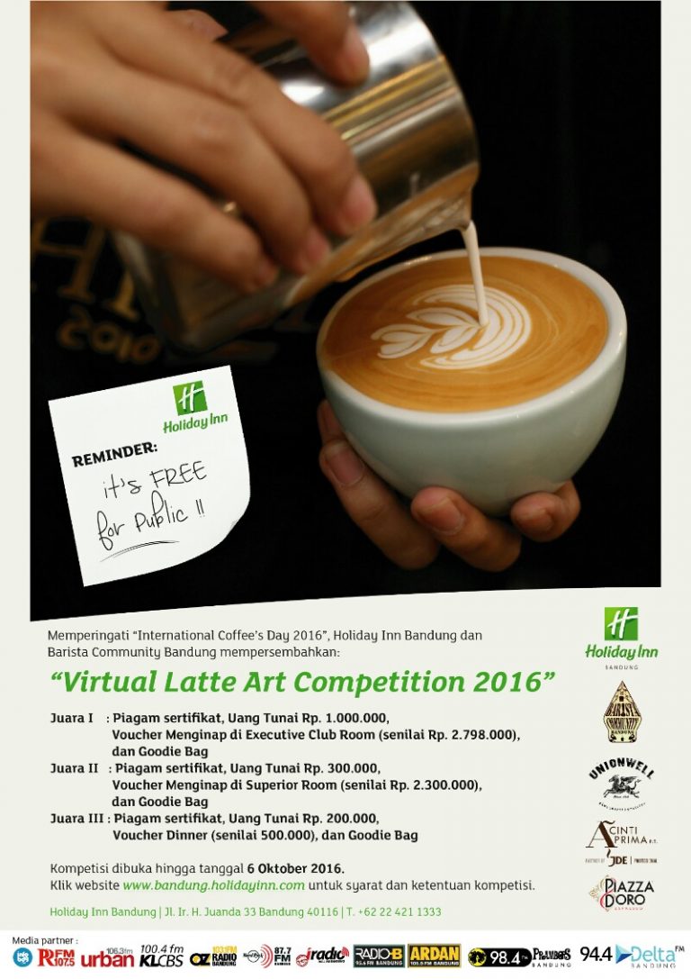 Holiday Inn Bandung Gelar Virtual Latte Art Competition