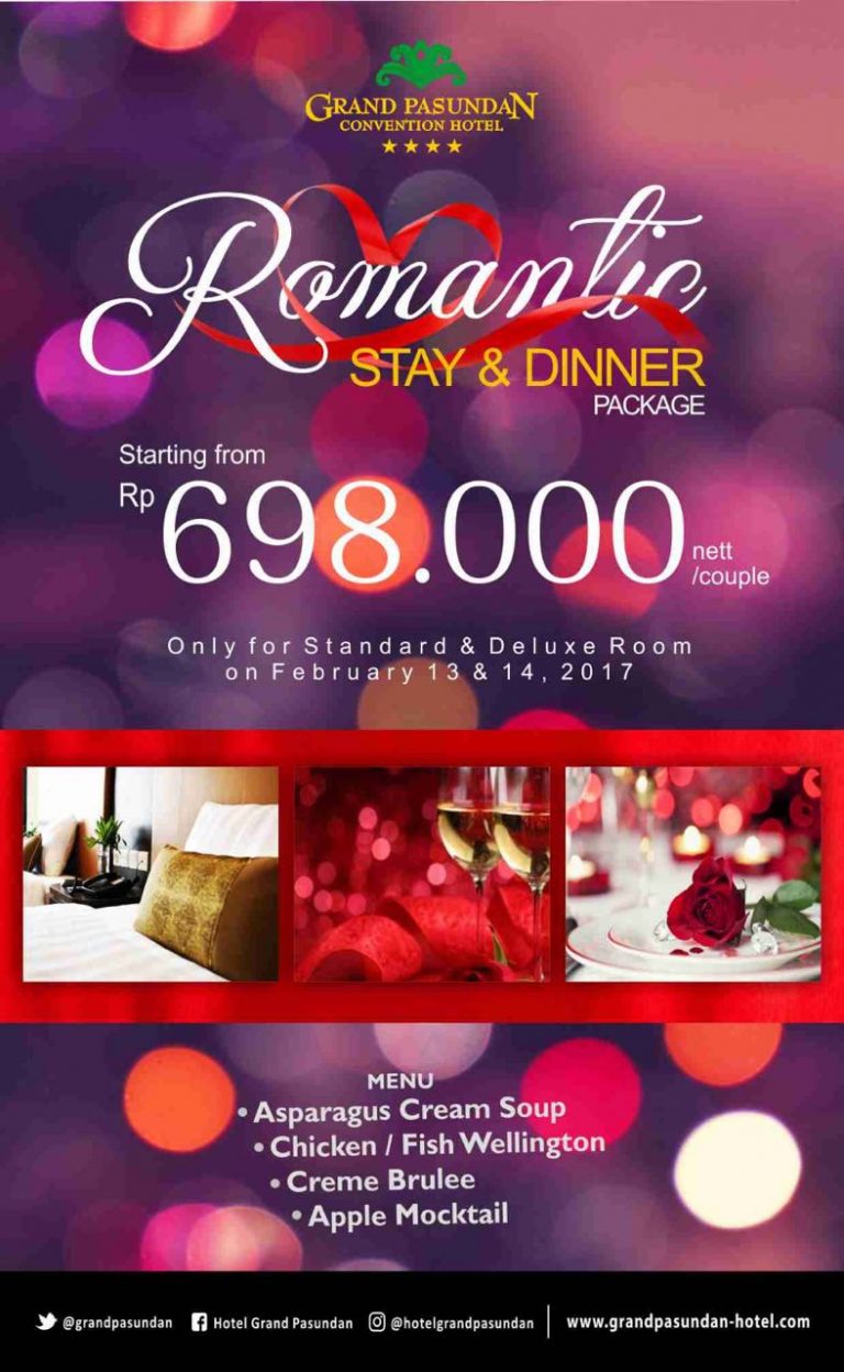 Romantic Stay & Dinner Package Grand Pasundan Convention Hotel