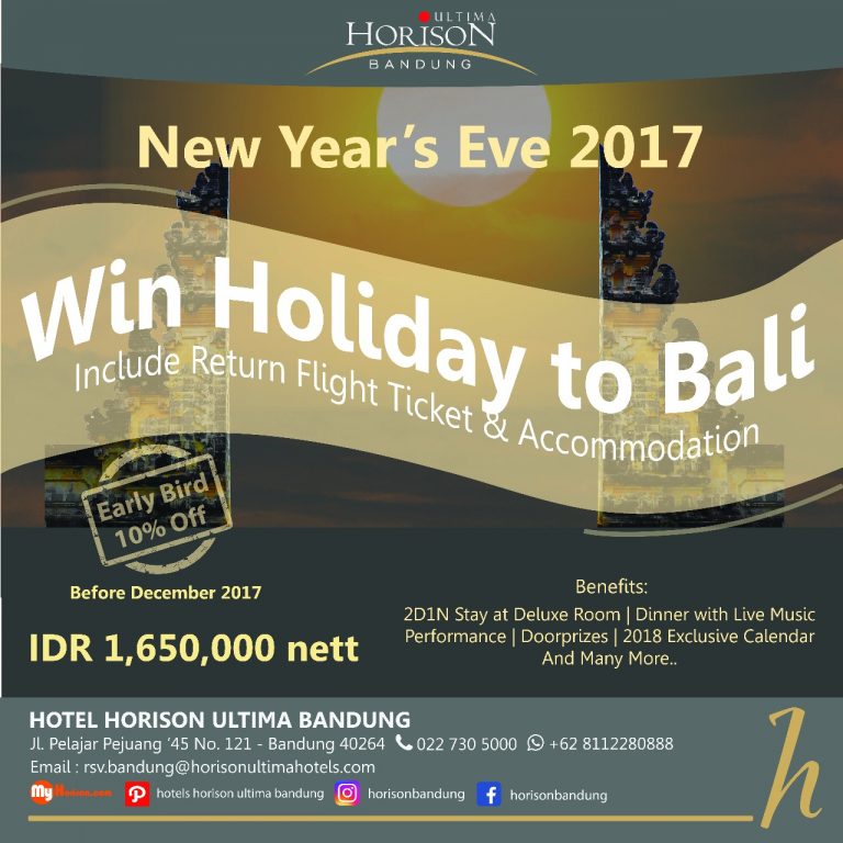 Tahun Baruan Berhadiah Liburan ke Bali di Horison Ultima Bandung