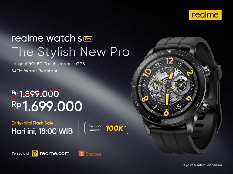 realme Resmi Luncurkan realme Watch S Pro , Berikut Harga dan Keunggulannya