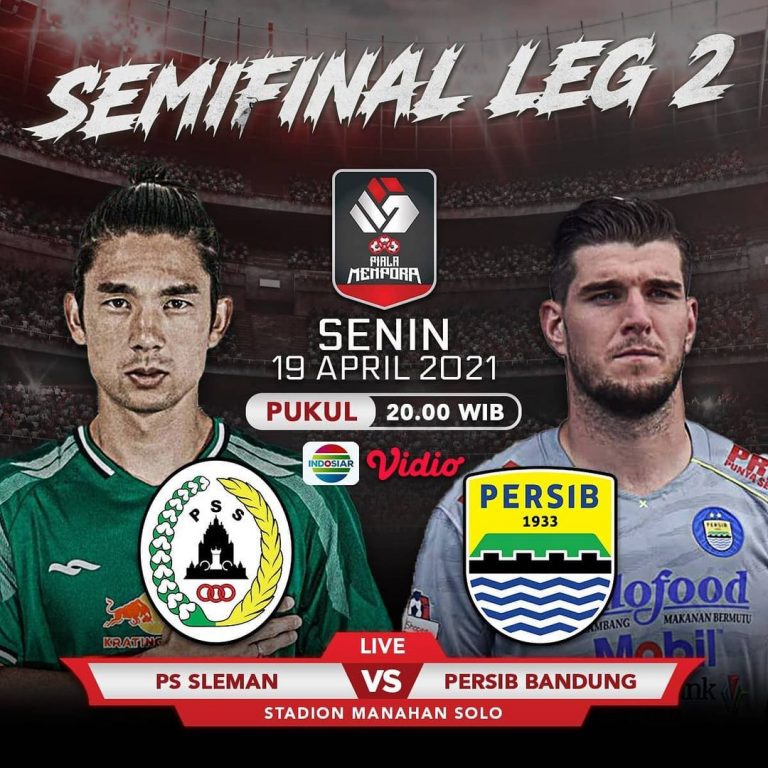 Jadwal Acara TV Indosiar: Saksikan Semifinal Piala Menpora Persib vs Ps Sleman Malam Ini Live