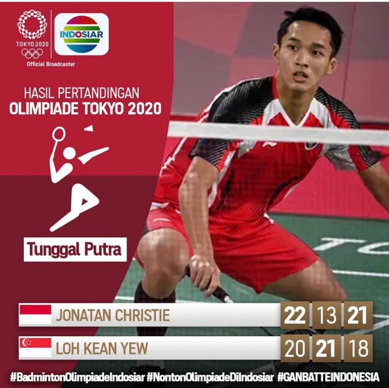 Pertandingan Bulutangkis Indonesia Olimpiade Tokyo 2020 Live di Indosiar, Kamis 29 Juli 2021