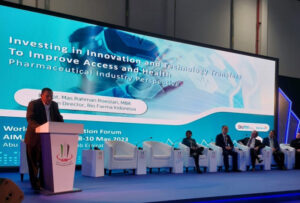 Bio Farma Bicara Inovasi dan Bagikan Ilmu Hadapi Pandemi Covid-19 di AIM Global 2023 di Abu Dhabi