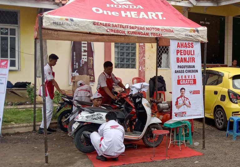 Bengkel Resmi Honda atau AHASS di Wilayah Cirebon Berikan Servis Gratis untuk Korban Banjir
