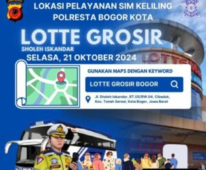 Lokasi SIM keliling Kota Bogor berlokasi di Lotte Grosir