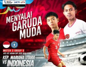 Timnas U17 Indonesia melawan Kep Mariana Utara di AFC Asian Cup, Jumat 25 Oktober 2024