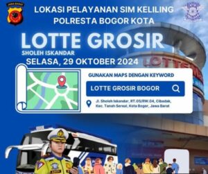 SIM keliling Kota Bogor berlokasi di Lotte Grosir Bogor