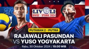 Rajawali Pasundan vs Yuso Yogyakarta berlaga di Livoli Divisi Utama, Rabu 30 Oktober 2024