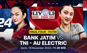 Bank Jatim vs TNI AU Electric di Final Four Livoli Divisi Utama 2024