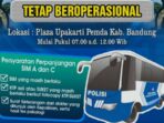 Jadwal SIM keliling Kabupaten Bandung hari ini berlokasi di Plaza Upakarti Pemda Kabupaten Bandung. Foto: Polresta Bandung