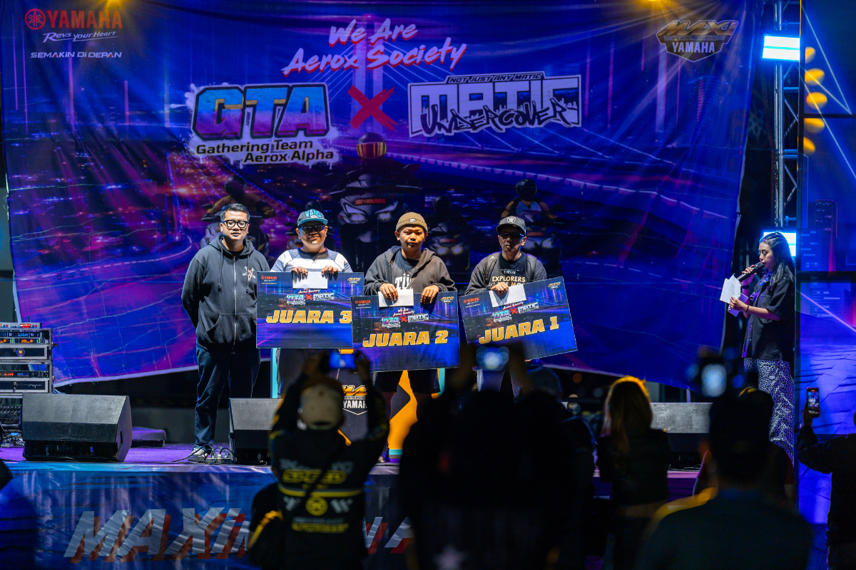 Gathering Team AEROX Hadir kembali, Ratusan Bikers dan Modifikasi AEROX Kepung Jalanan Kota Bandung dan Surabaya