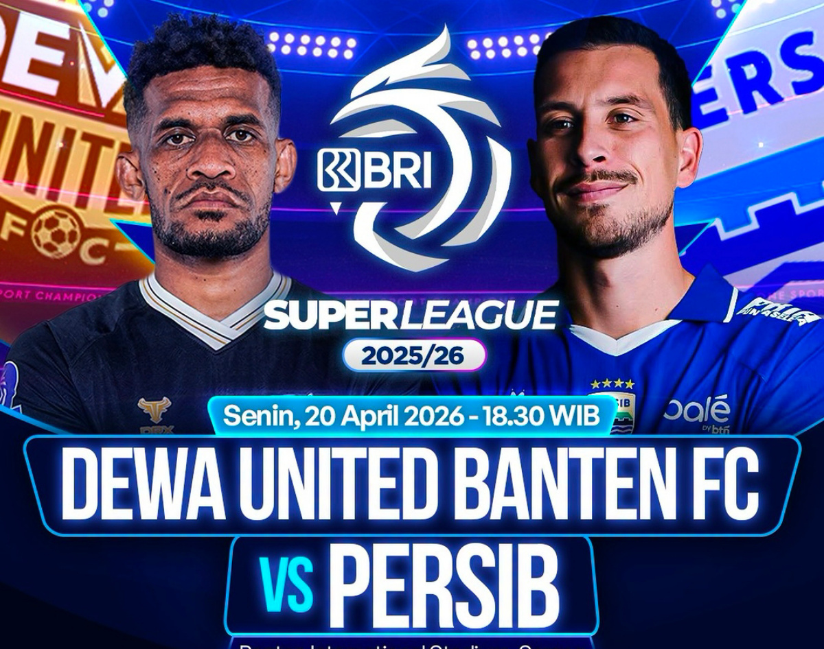 Simak link live streaming Dewa United vs Persib 20 April 2026 pukul 19.00 WIB. Laga penting bagi Persib menjaga puncak klasemen.