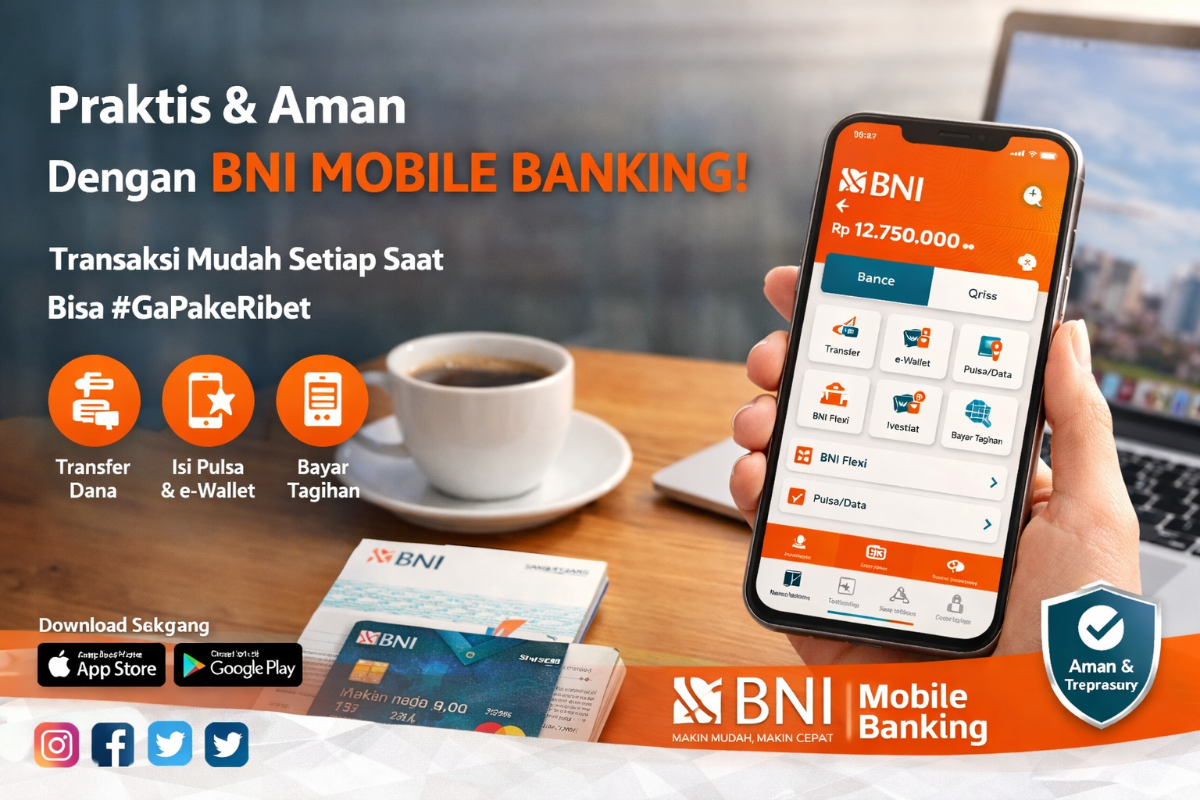 Transformasi digital BNI menjadi motor pertumbuhan ekonomi nasional, memperkuat inklusi keuangan dan layanan perbankan modern